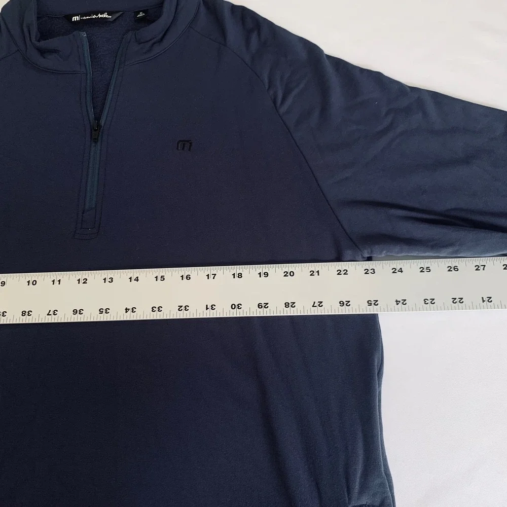 Travis Mathew Cloud Quarter Zip 2.0 Men XL Navy Blue Fleece Pullover Golf Sporty
